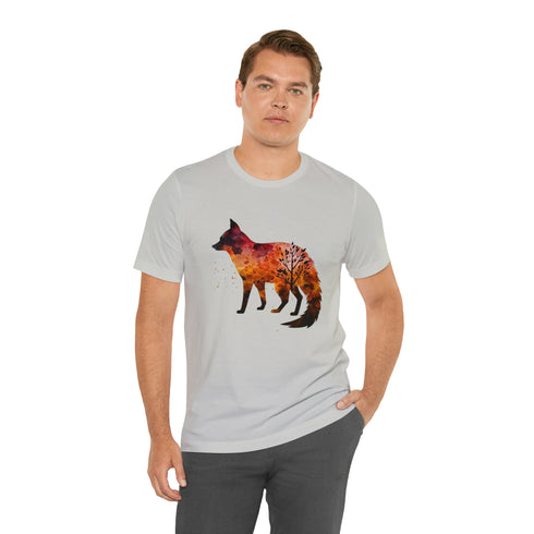 Autumn Fox Silhouette - Short Sleeve Tee
